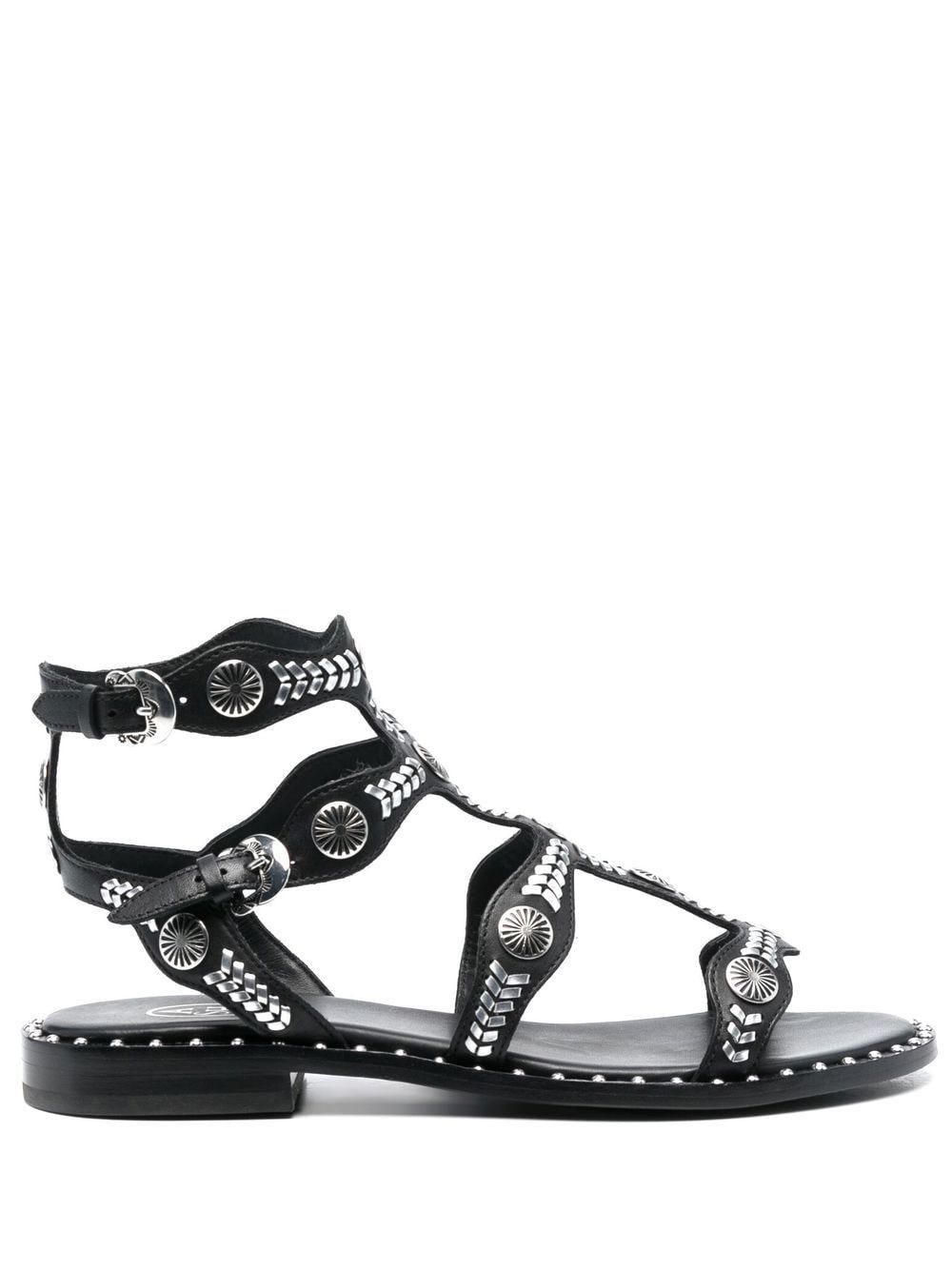 Ash Pacha Stud-embellished Sandals in Black | Lyst