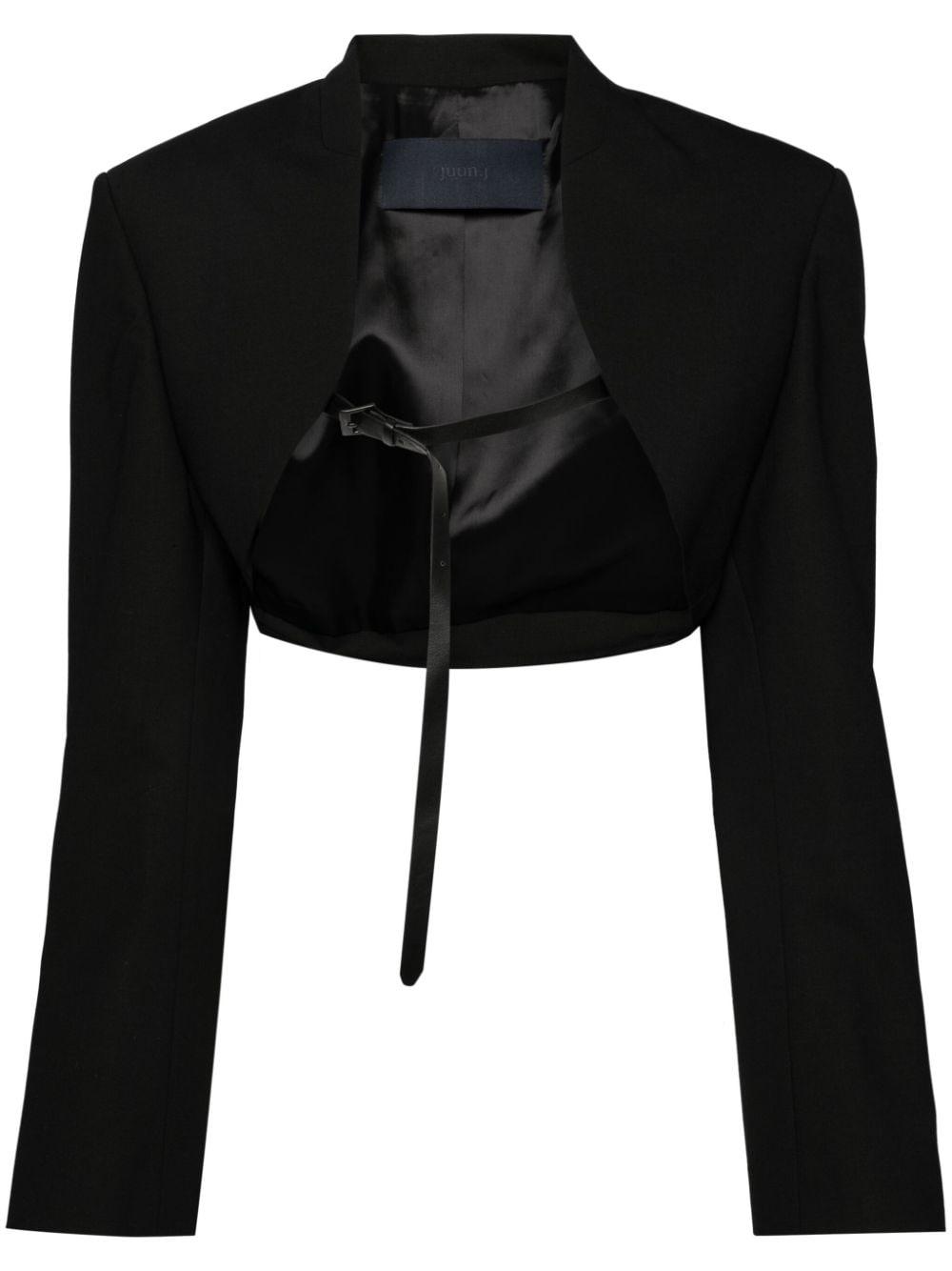 Juun.J Bolero Jacket in Black Lyst UK