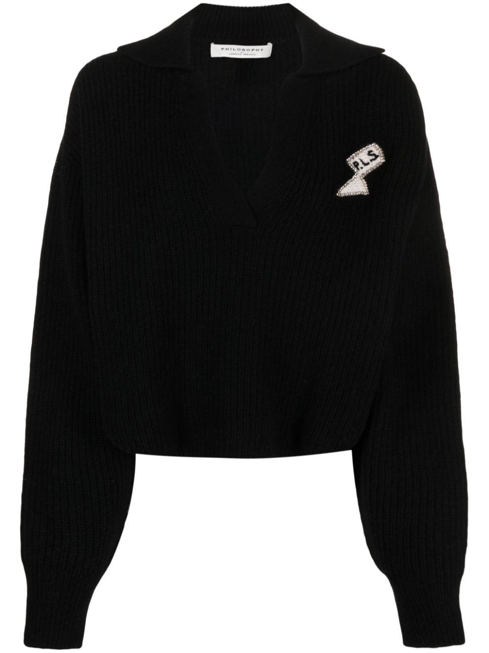 Philosophy top black sweater