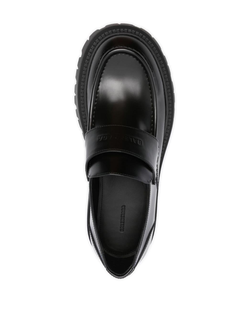 Balenciaga Tractor Leather Loafers in Black for Men Lyst