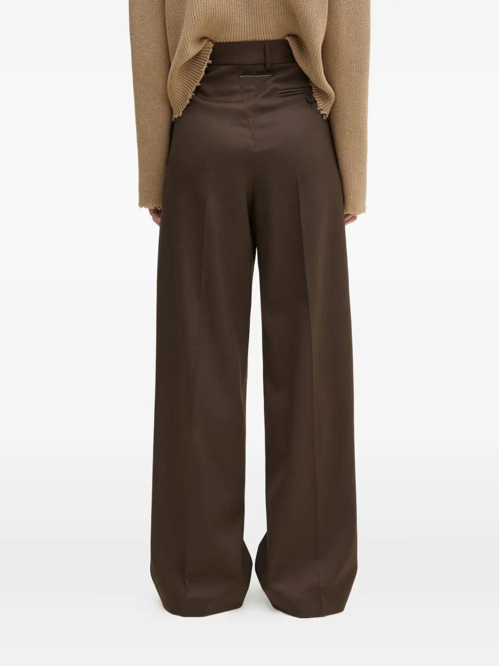 MM6 by Maison Margiela Belt-Loops Trousers in Brown Lyst Canada