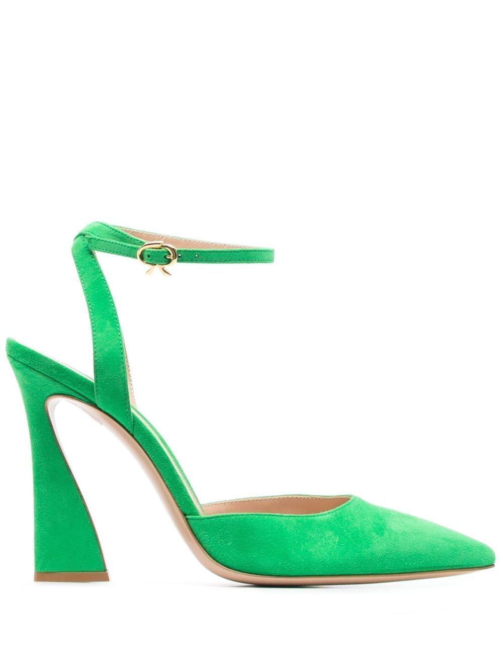 Gianvito Rossi Aura D'orsay 80mm Suede Pumps in Green | Lyst