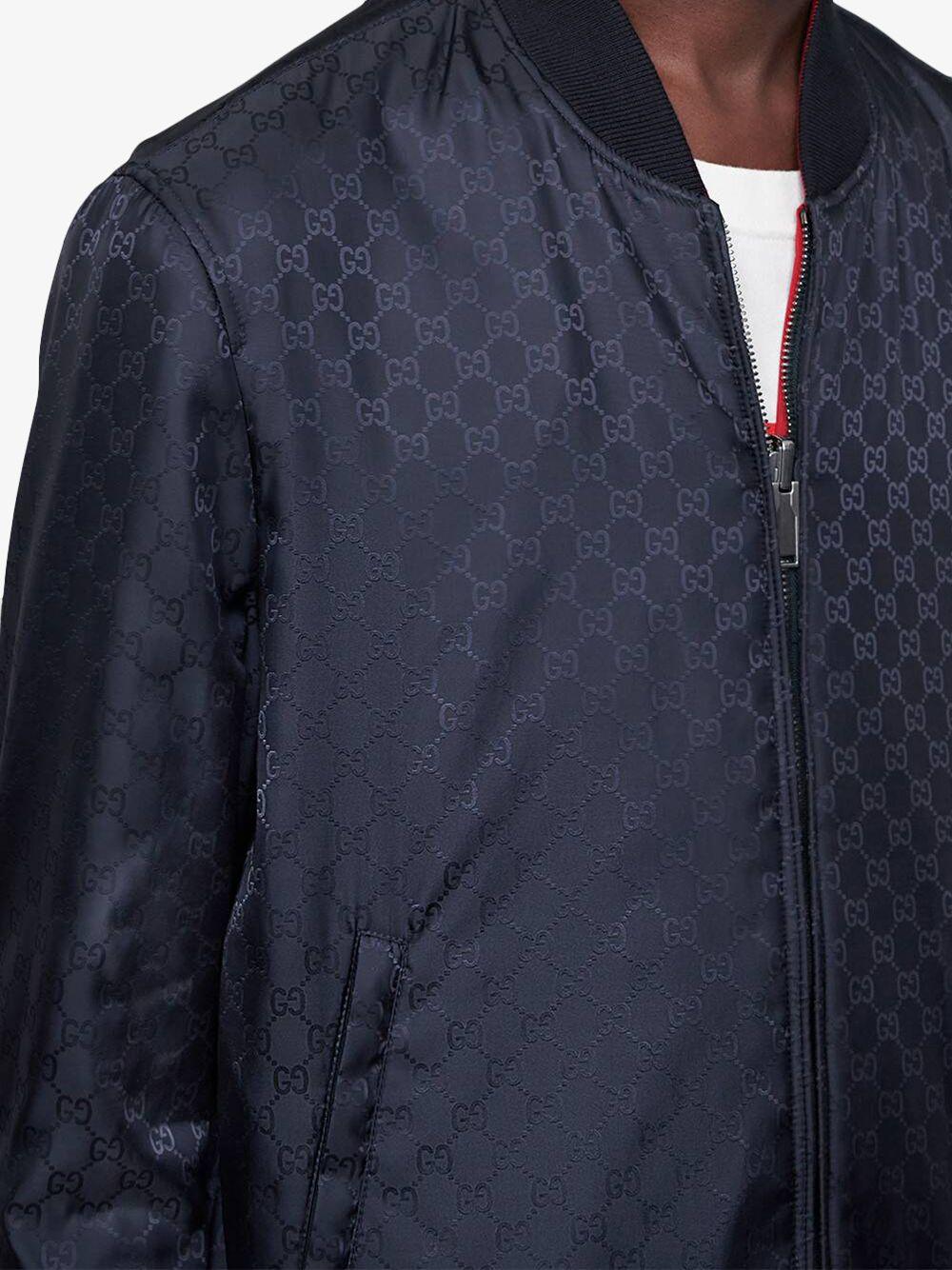 reversible gg nylon bomber jacket