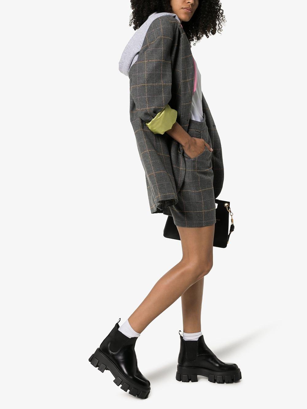 Botas chelsea 55 con tacón grueso Prada de Cuero de color Negro | Lyst