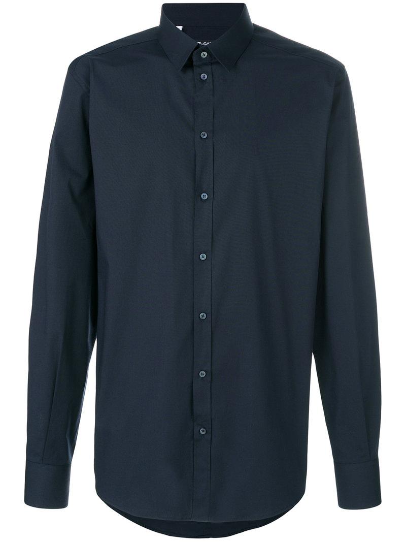 Dolce & Gabbana Cotton Classic Shirt in Blue for Men - Lyst