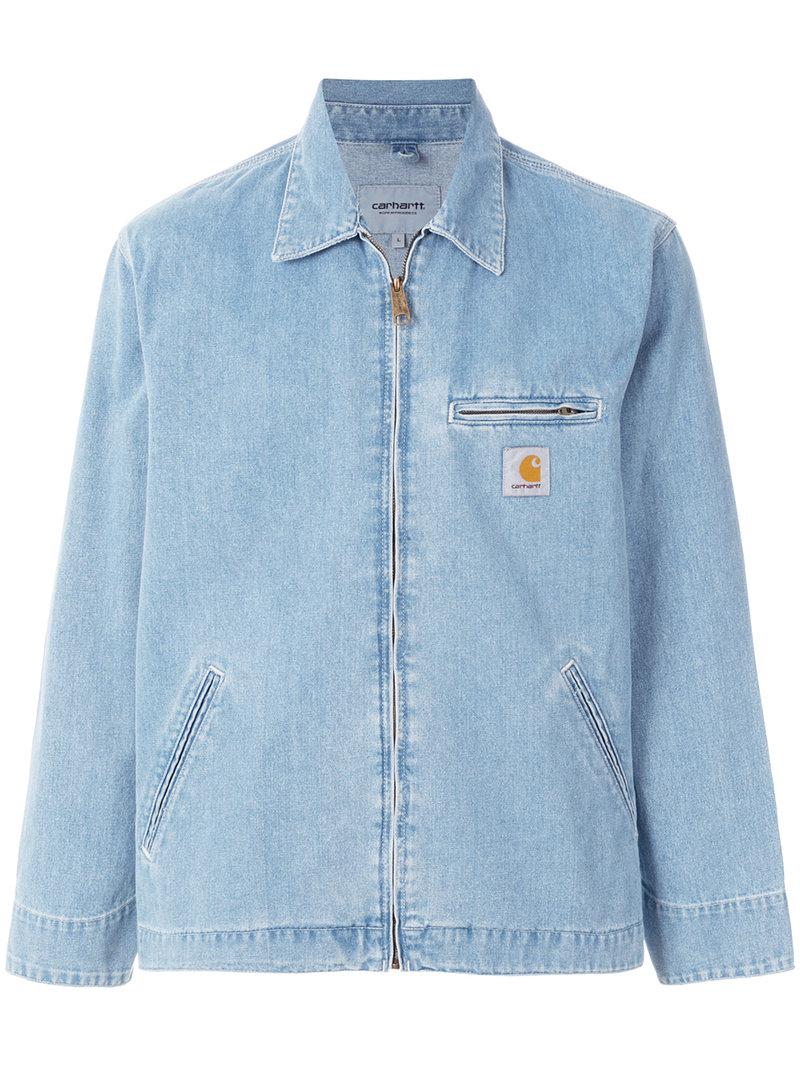 Carhartt Zipped Denim Jacket in Blue for Men | Lyst