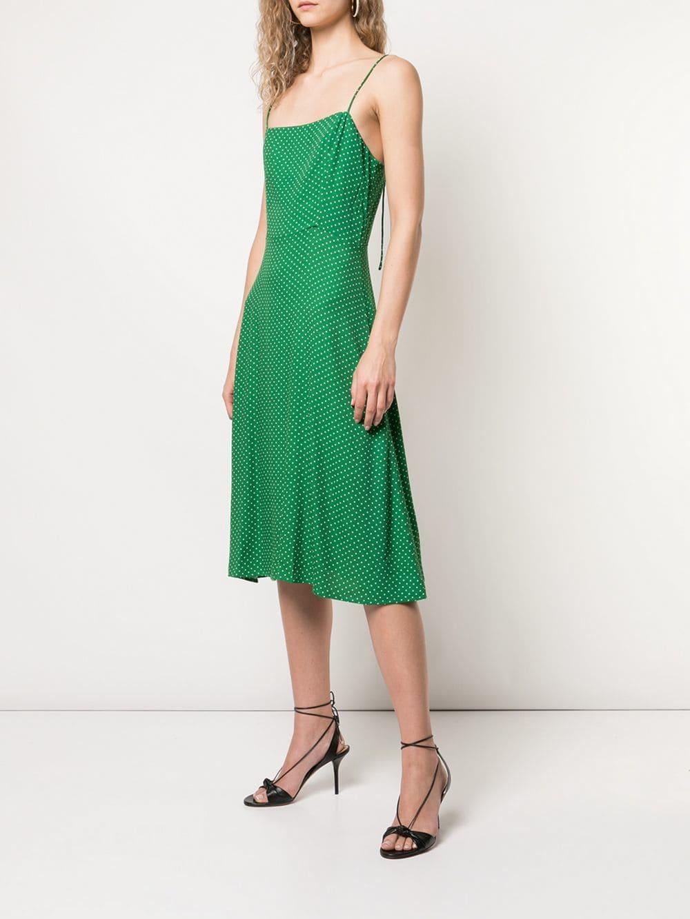 Reformation Synthetic Peach Slip Dress in Green - Lyst