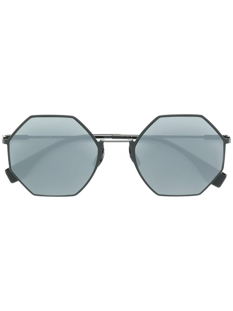 Occhiali da sole ottagonali di Fendi in Nero | Lyst