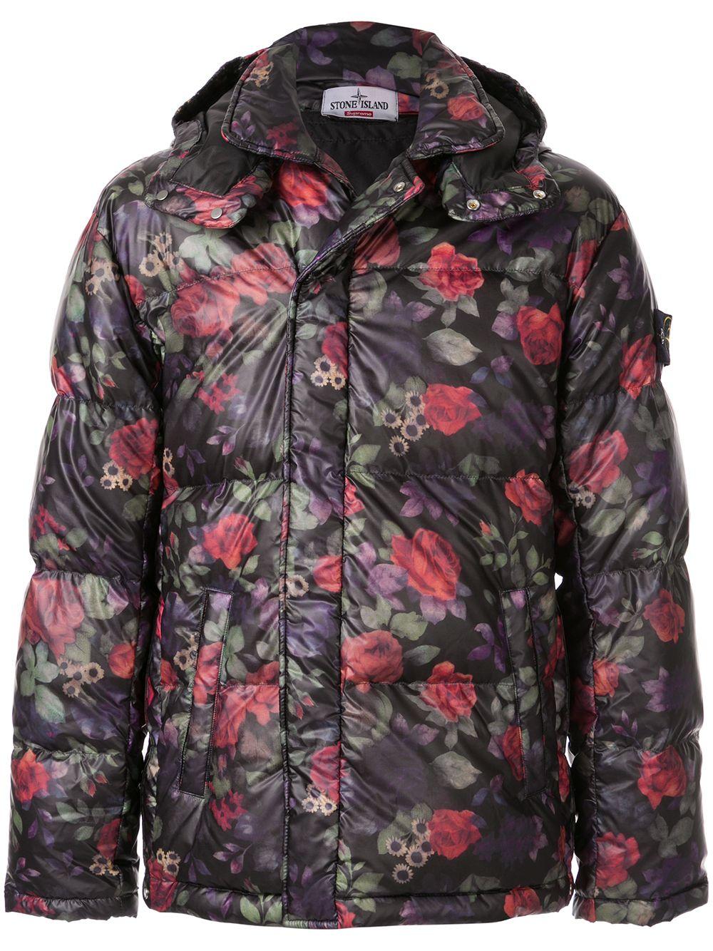 supreme stone island lamy cover stampato puffy jacket black