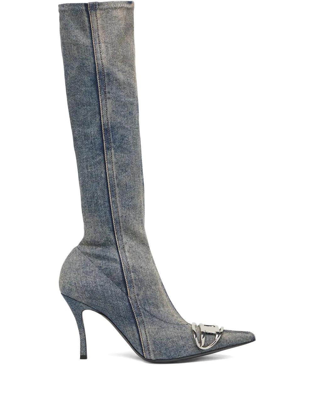 Botas altas D-Venus de DIESEL de color Gris Lyst