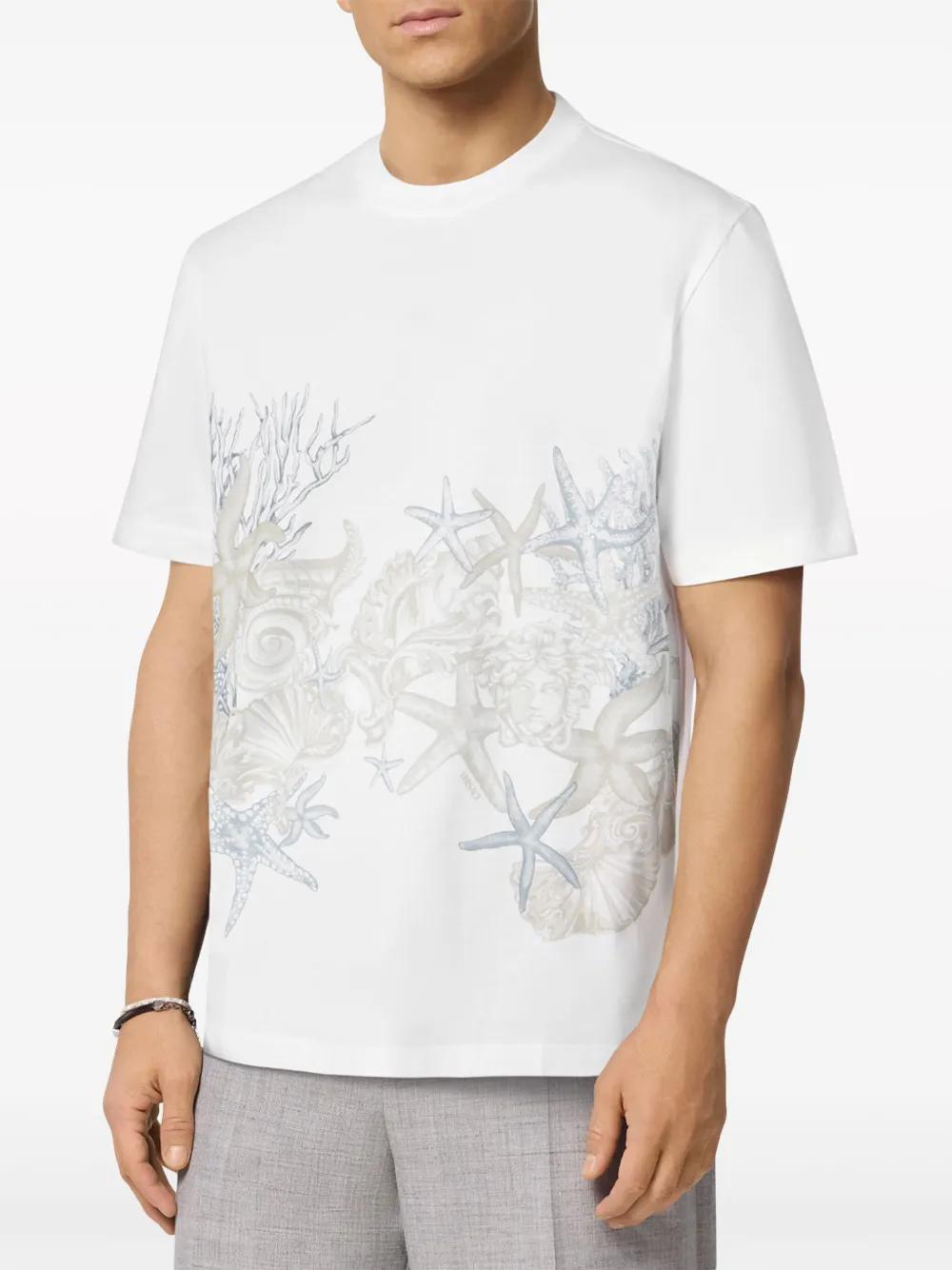 【VERSACE】Barocco Sea T-shirt Beige Versace - Barocco Sea Camp-Collar Printed Silk-Twill Shirt
