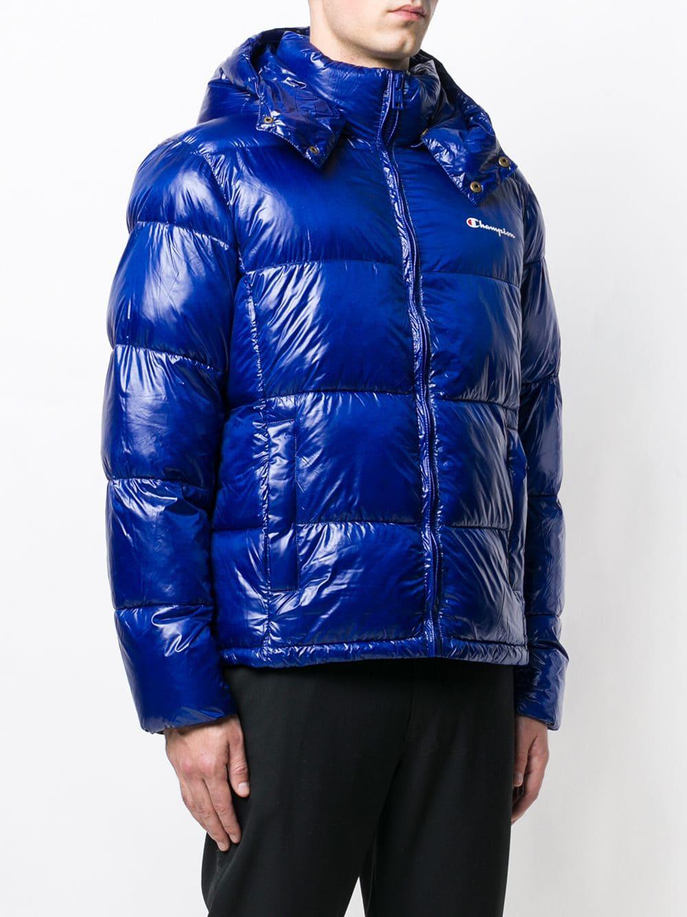 Champion Shiny Bubble Jacket - Online Exclusive Blue for Men | Lyst