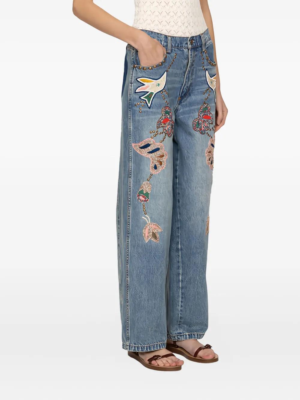 パンツ SEA Seavalley SEA FLORAL DENIM TROUSERS PANTS – SEA SEA Seavalley SEA FLORAL DENIM TROUSERS