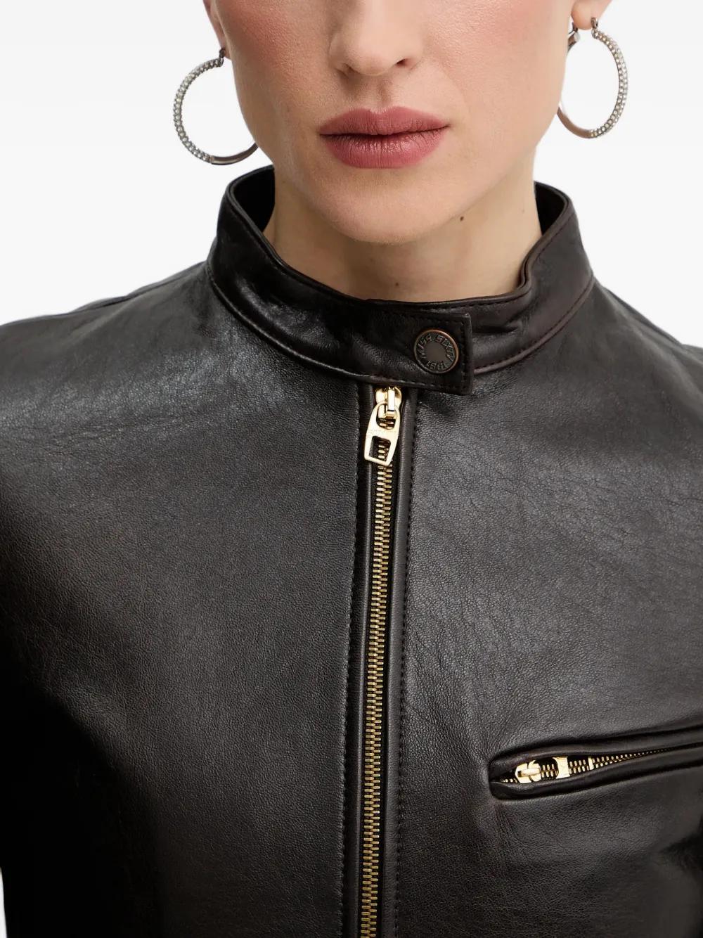 ジャケット・アウター 00s miss sixty leather tracker jacket Miss Sixty Zipped Leather Jacket in Black | Lyst