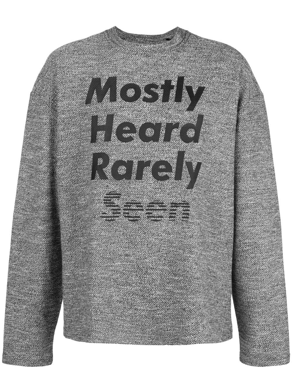 Mostly Heard Rarely Seen Cotton Lullaby Crew Neck Sweatshirt in Grey ...