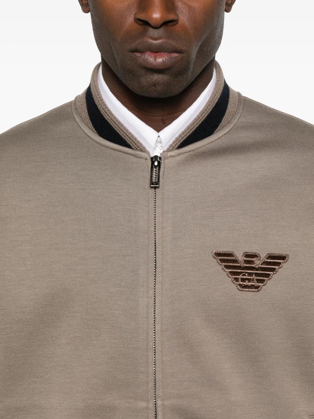 メンズ Emporio Armani ジップアップ ジャケット ブラウン | Lyst