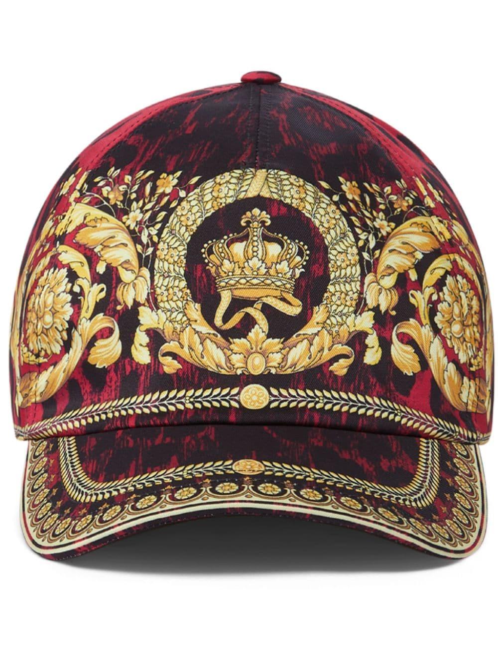 Versace Wild Barocco Baseball Cap in Red for Men | Lyst