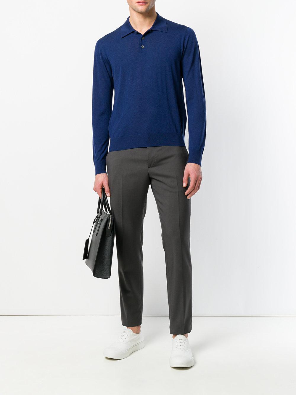 long sleeve prada polo