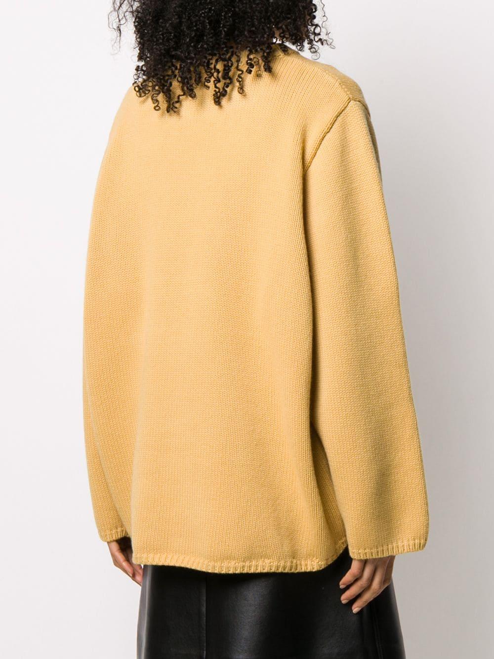 yellow oversized jumper
