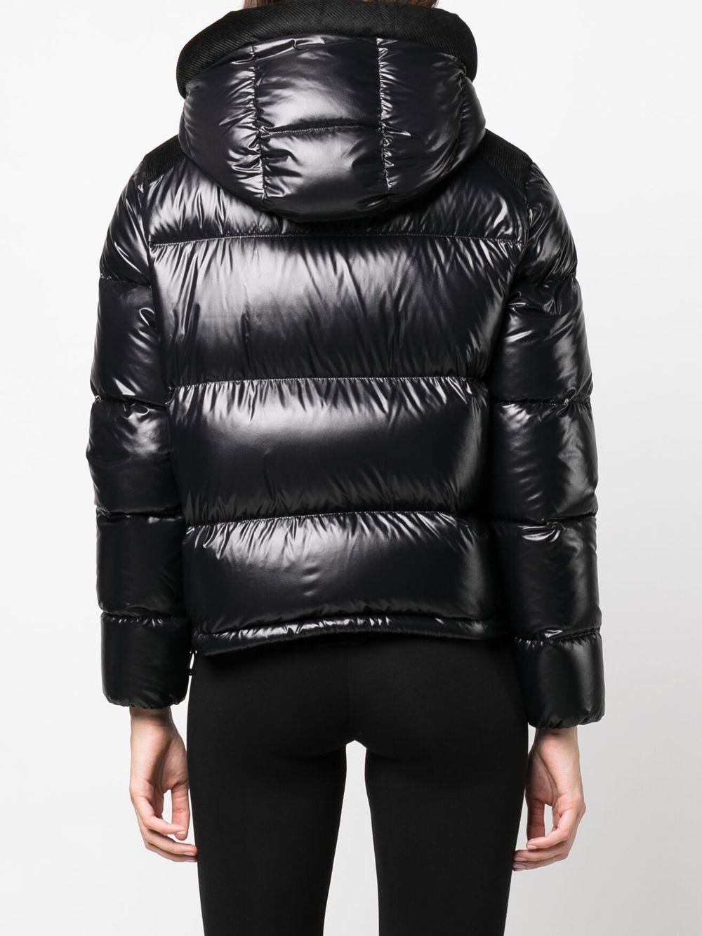 ダウンジャケット・コート MONCLER | Green corduroy splicing down jacket FACHE Moncler - Fache hooded short down jacket green - The Corner