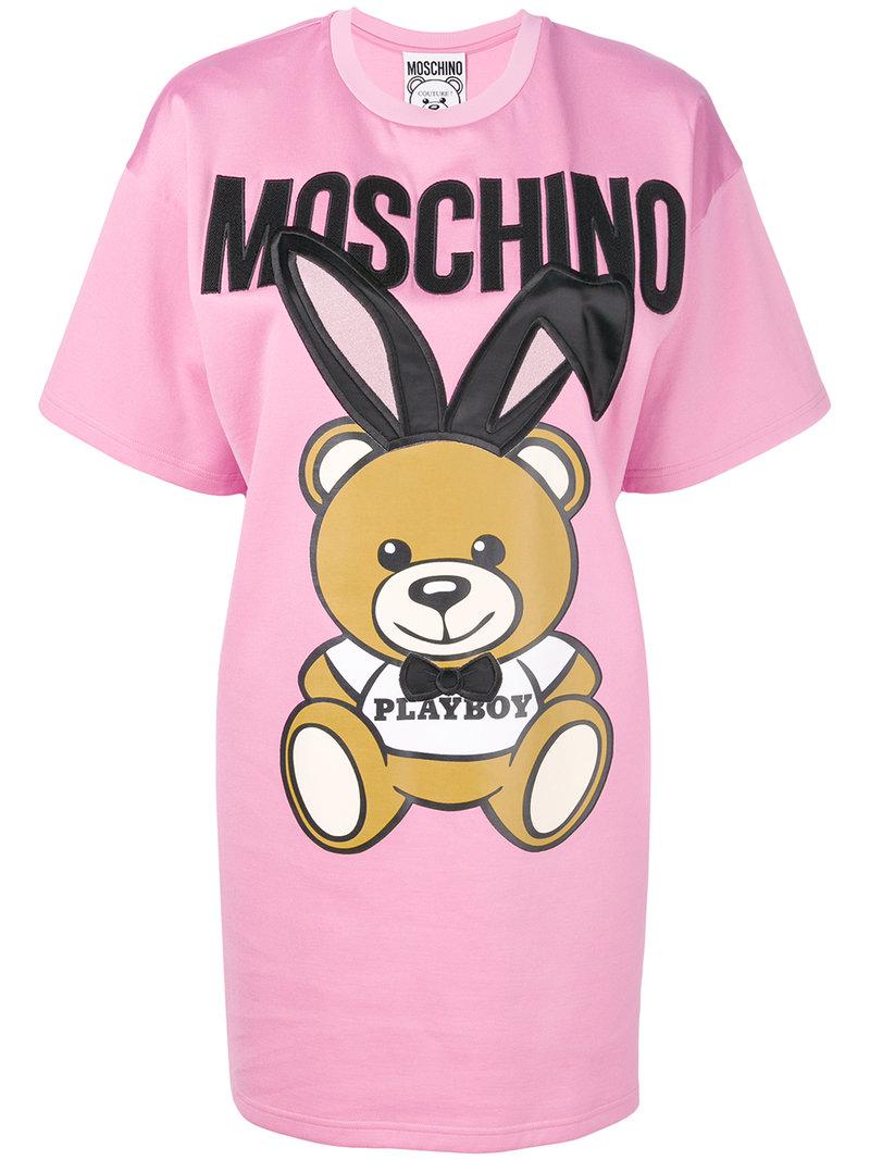 pink moschino shirt