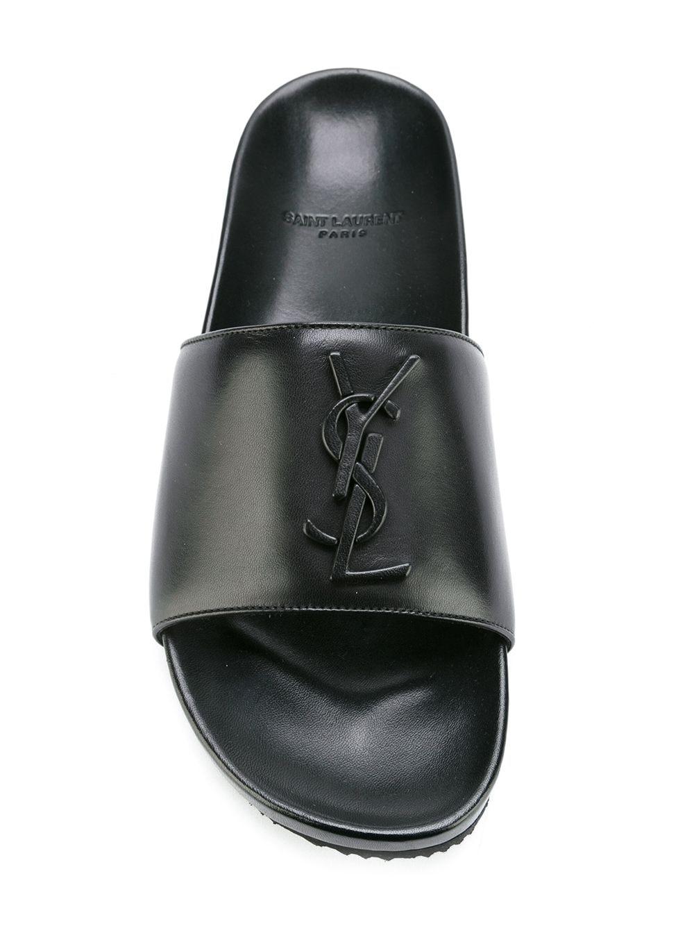 Joan Logo Leather Slides