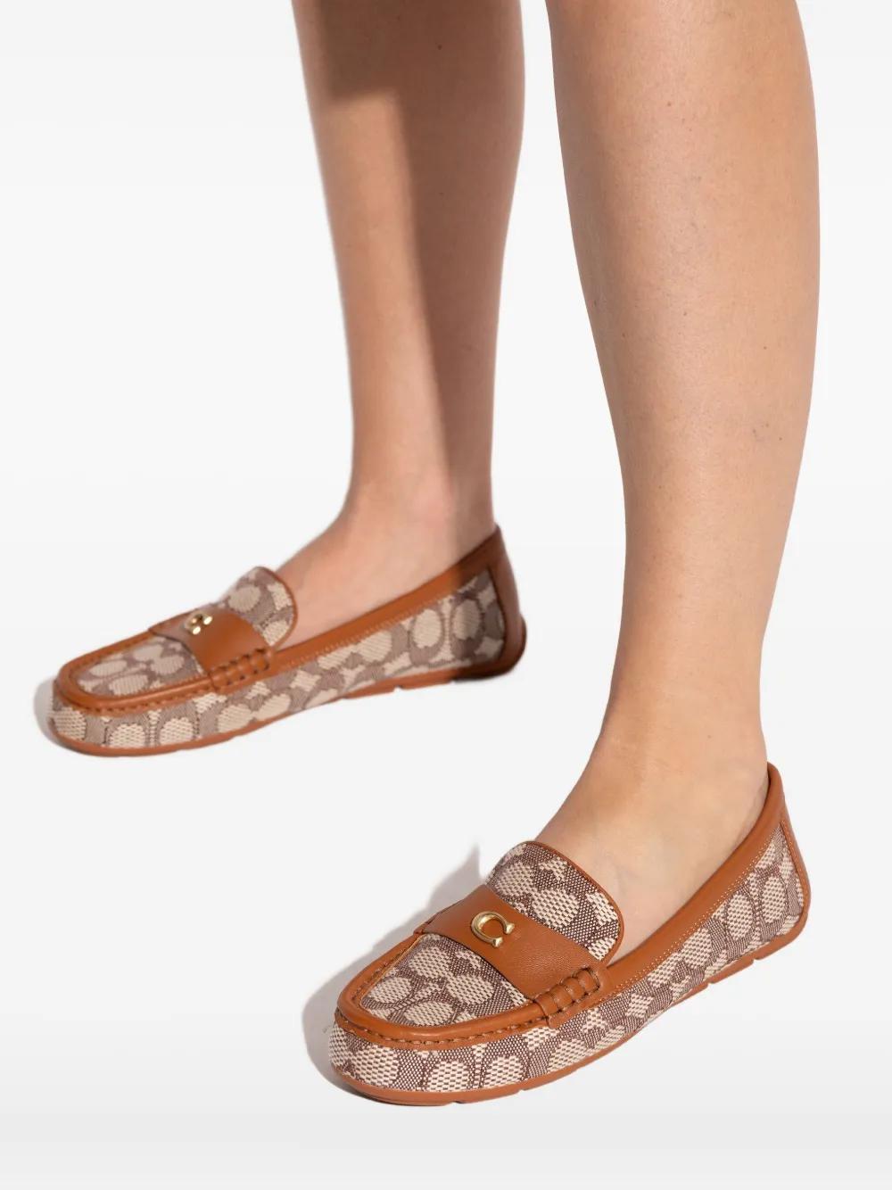 COACH Loafers With Monogram in Brown | Lyst