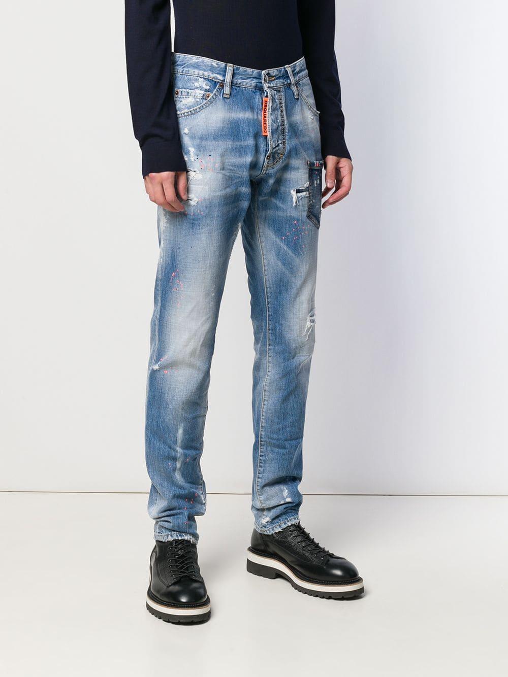 DSquared² Denim Distressed Rave On Jeans in Blue for Men - Save 27% - Lyst