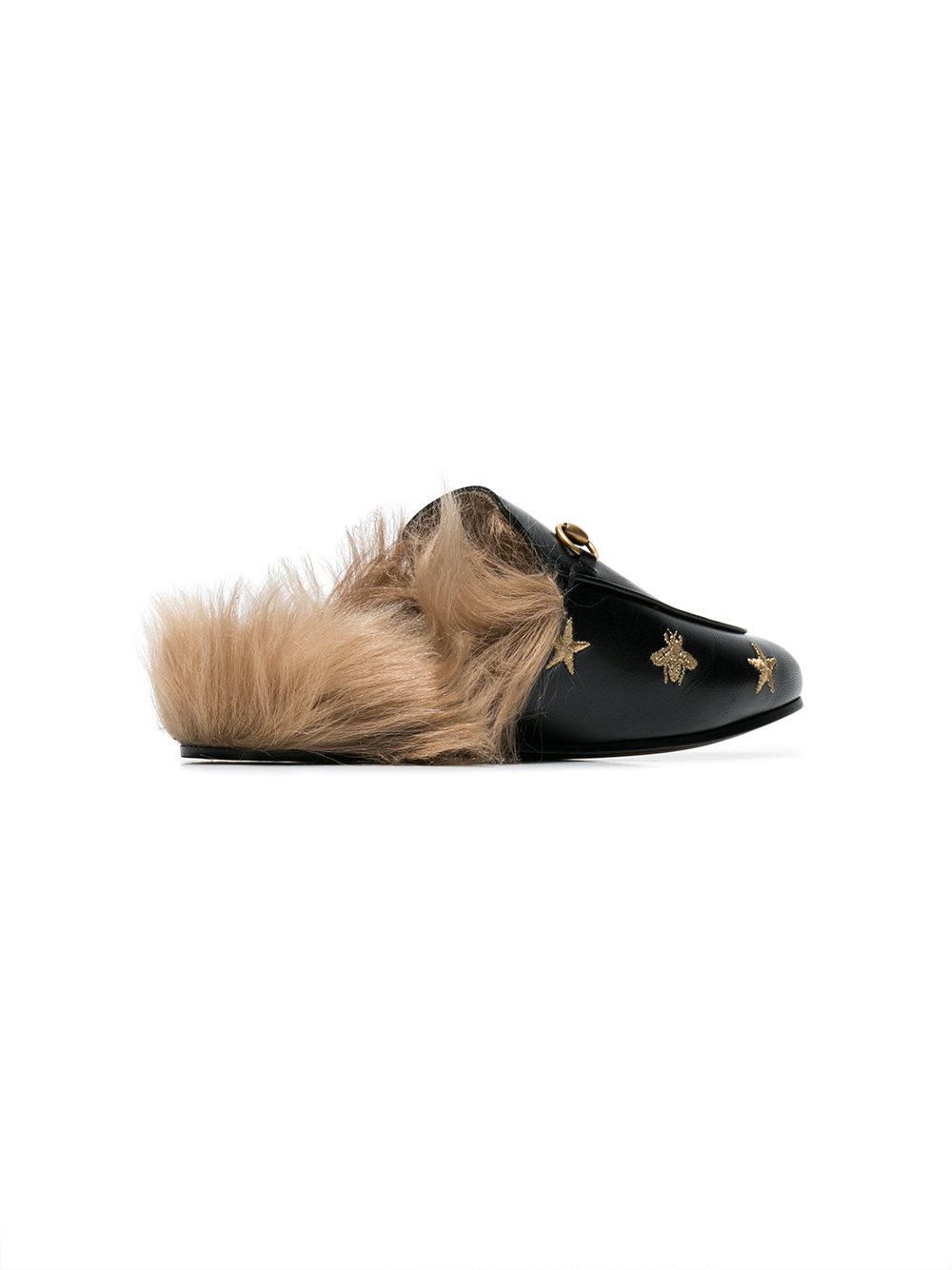 fuzzy gucci slippers