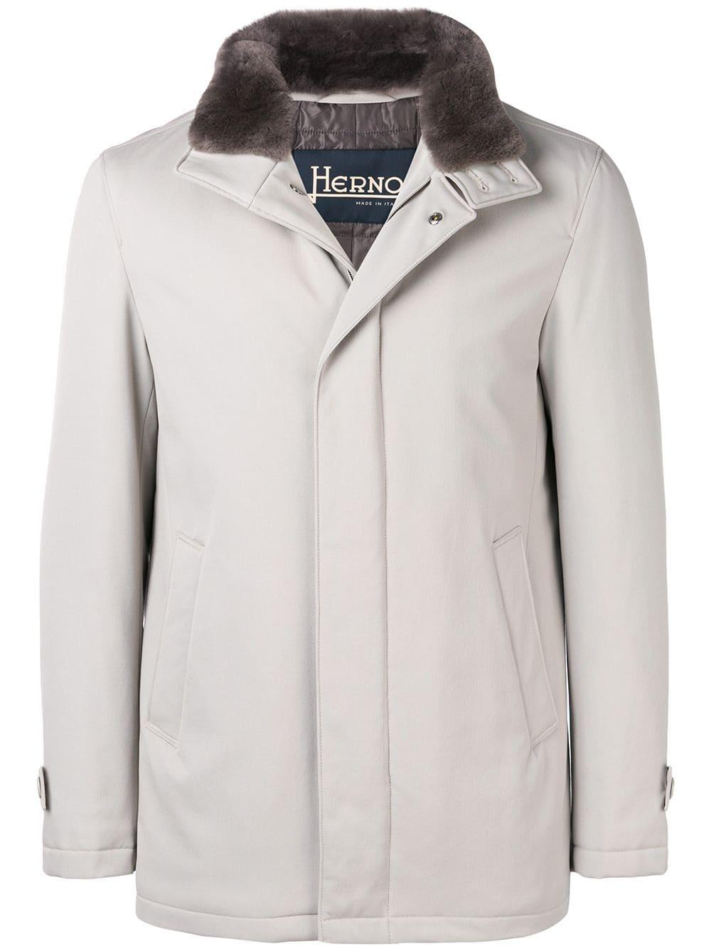 herno fur collar coat