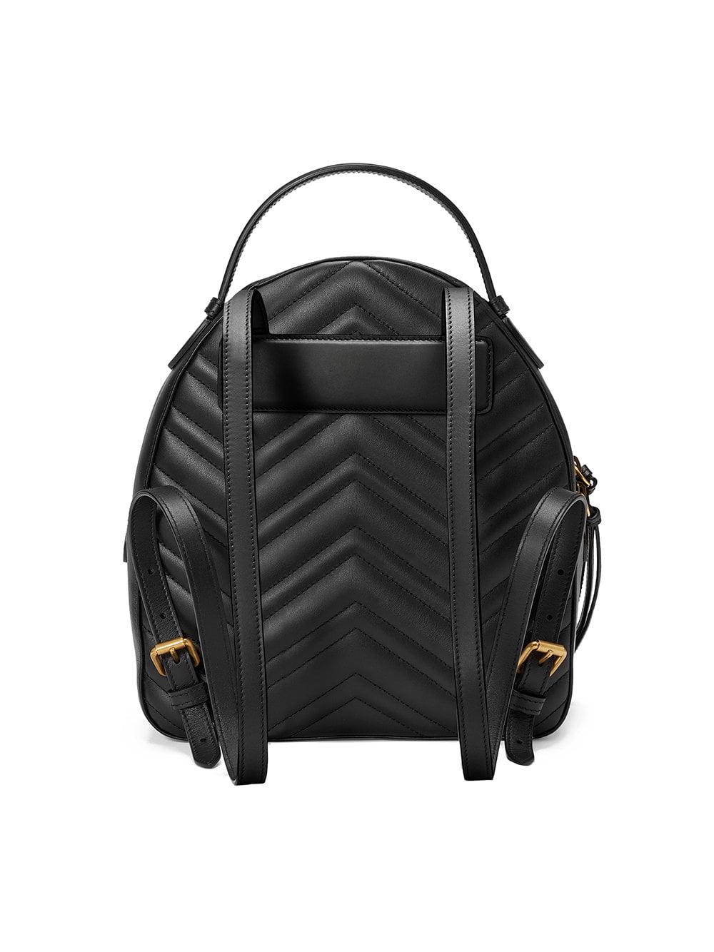 Gucci GG Marmont Quilted Red Matelassé Leather Backpack - A World Of Goods  For You, LLC