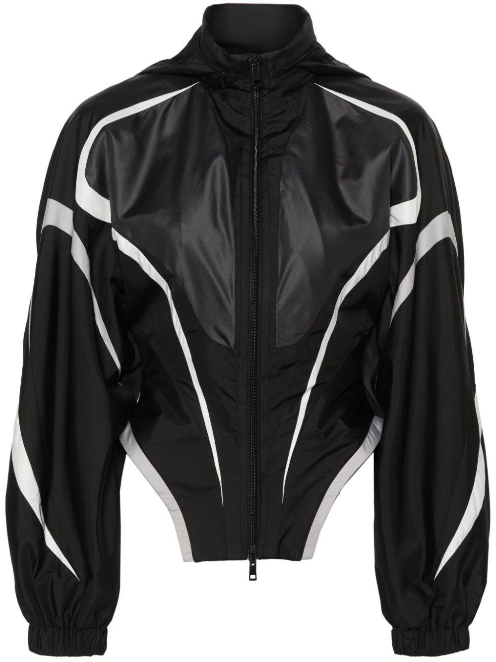 【関税込み】Mugler ブラック Corseted Scuba ジャケット Mugler Corseted Scuba Jacket | Black | FARFETCH UK