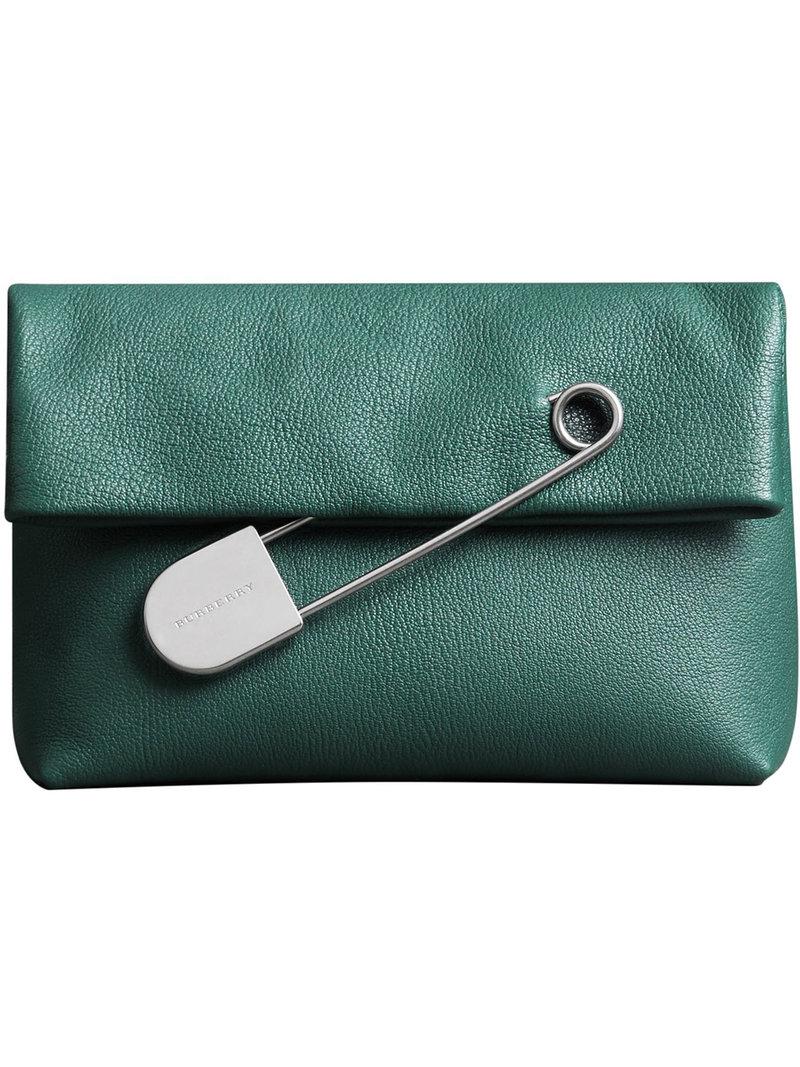 burberry safety pin clutch