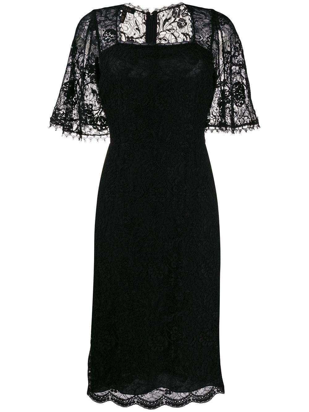ESCADA Lace Panel Dress in Black - Lyst