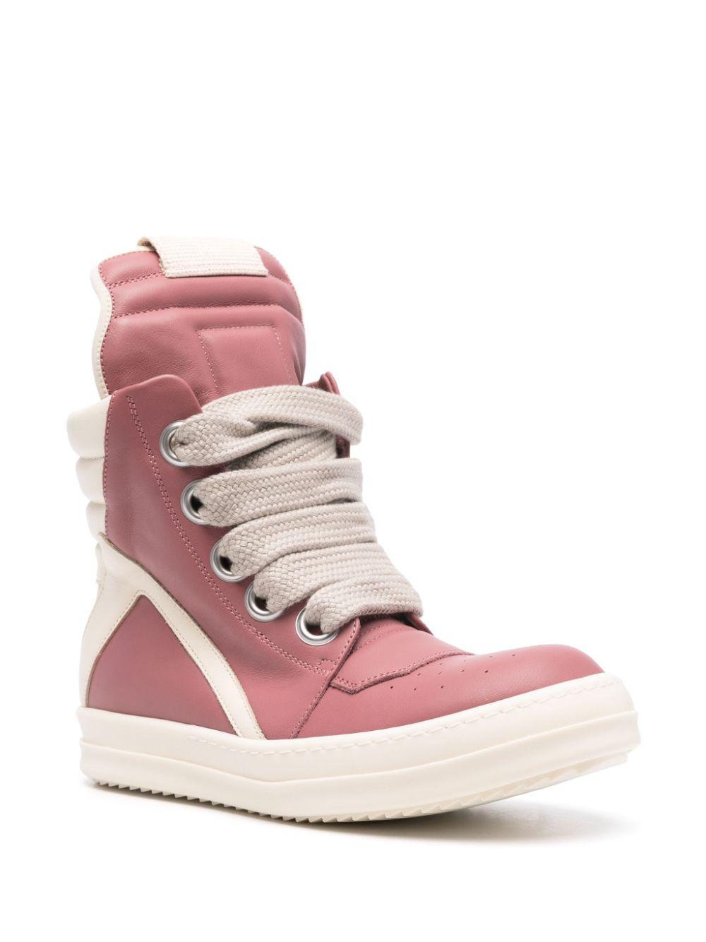 Rick Owens Jumbo Geobasket Sneakers in Pink | Lyst