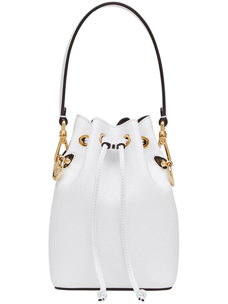Lyst Fendi Bucket Mini Bag in White
