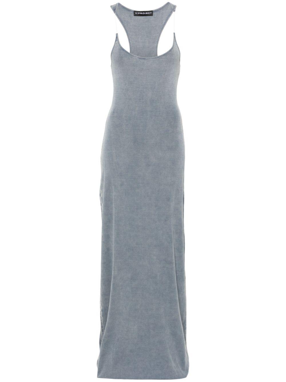 Ribbed-knit cotton maxi dress in orange - Y Project | Mytheresa