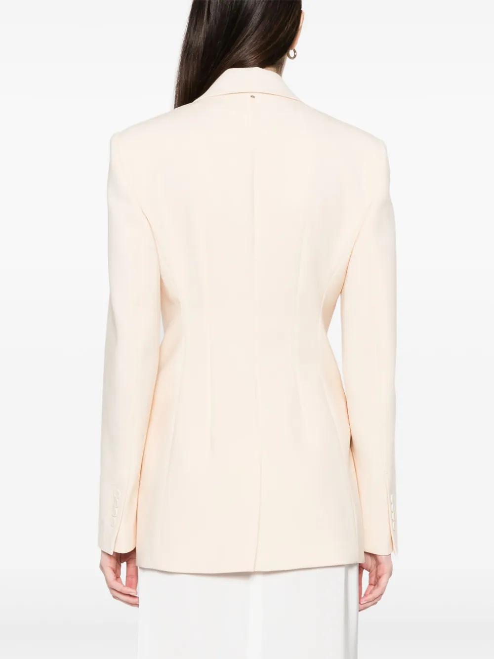 【関税&送料込】Sportmax White Silk Acacia1234 Blazer Sportmax - Cabina single-breasted cotton blazer Sportmax
