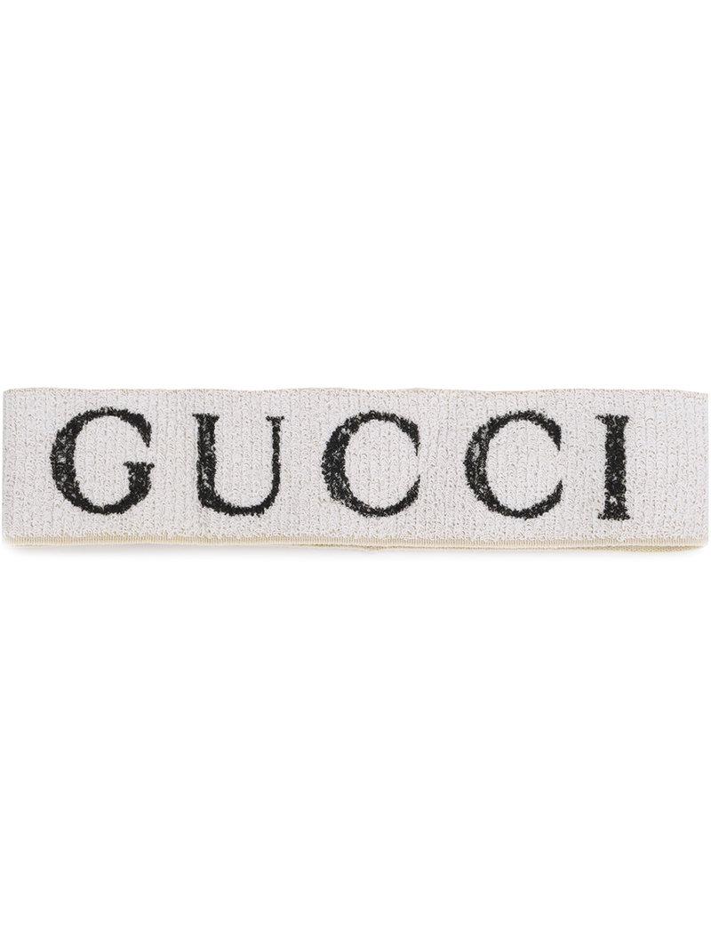Gucci Cotton Logo Print Headband in 