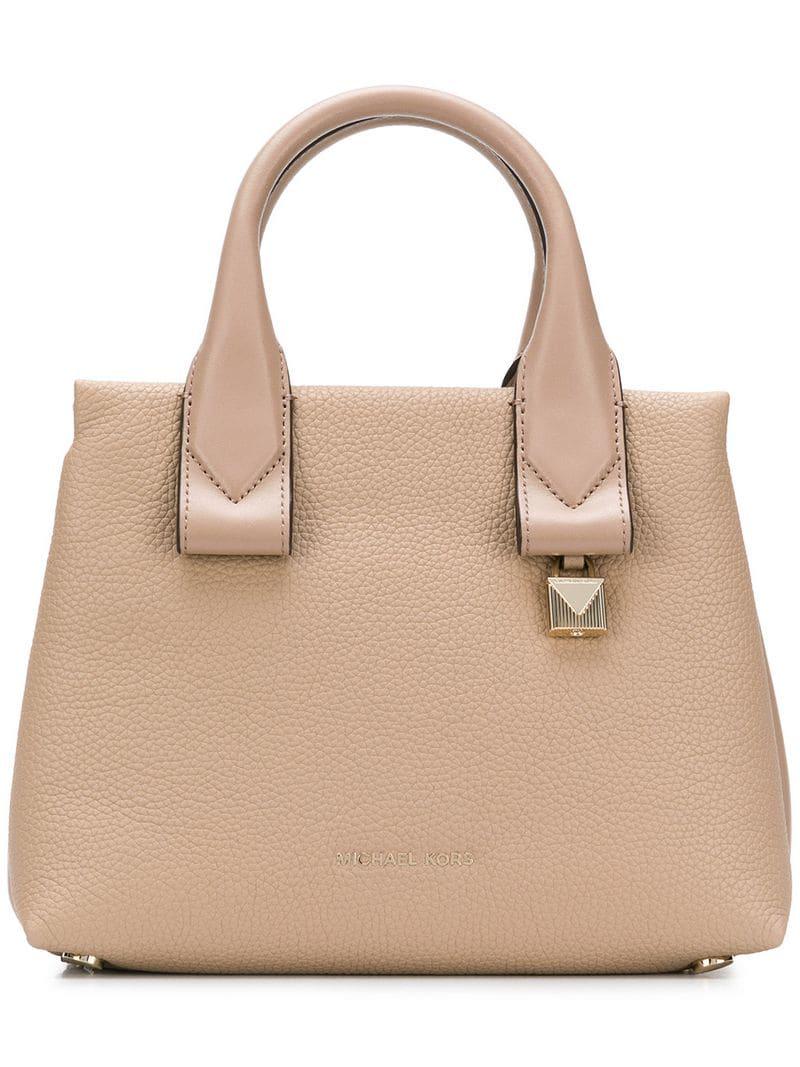 Bolso shopper con candado MICHAEL Michael Kors de Cuero de color Neutro |  Lyst
