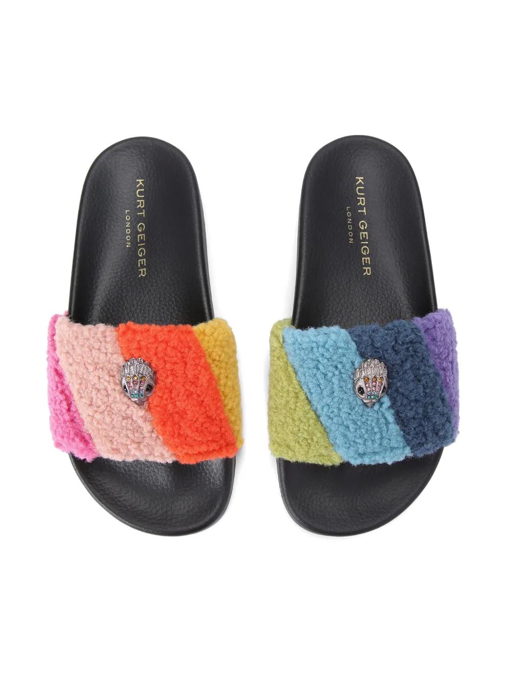 Kurt Geiger Meena Teddy Slides in Pink | Lyst UK