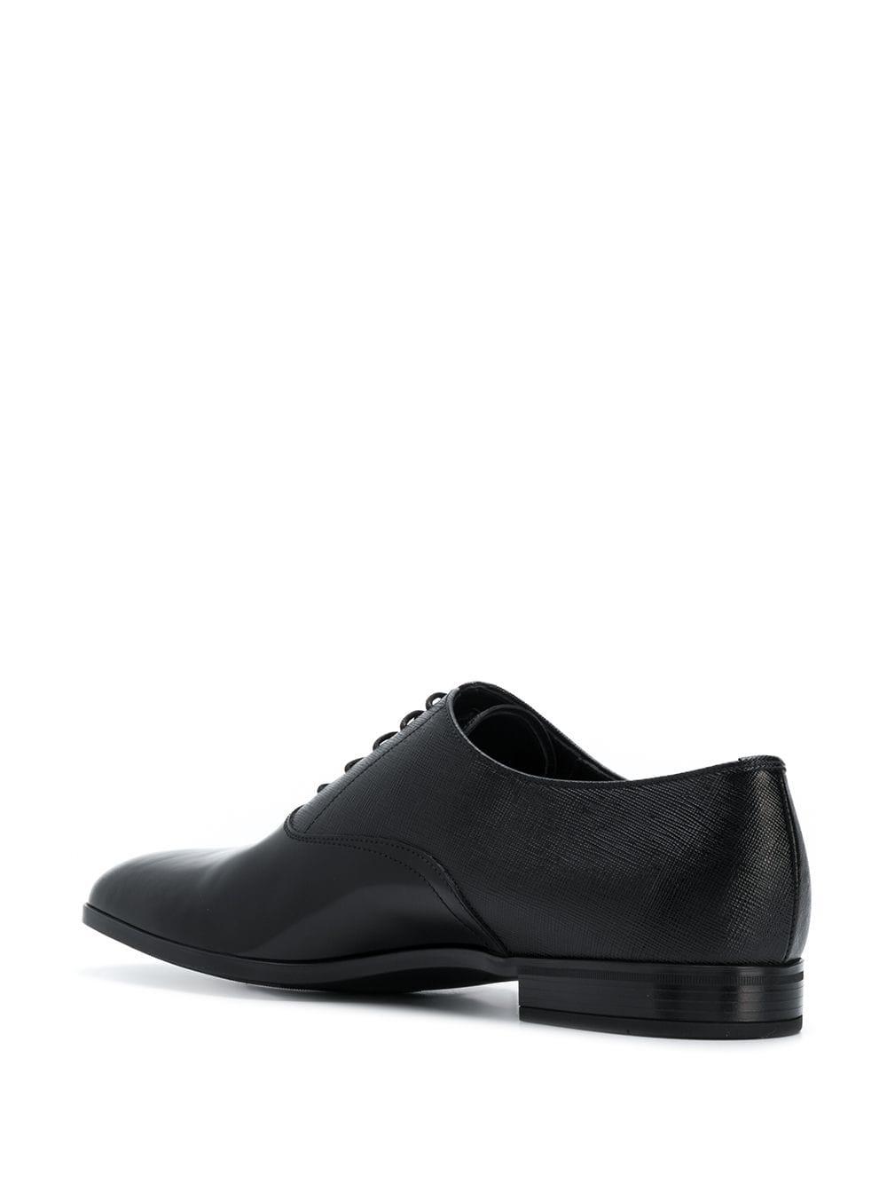 Prada Saffiano Leather Oxford Shoes in Black for Men Lyst