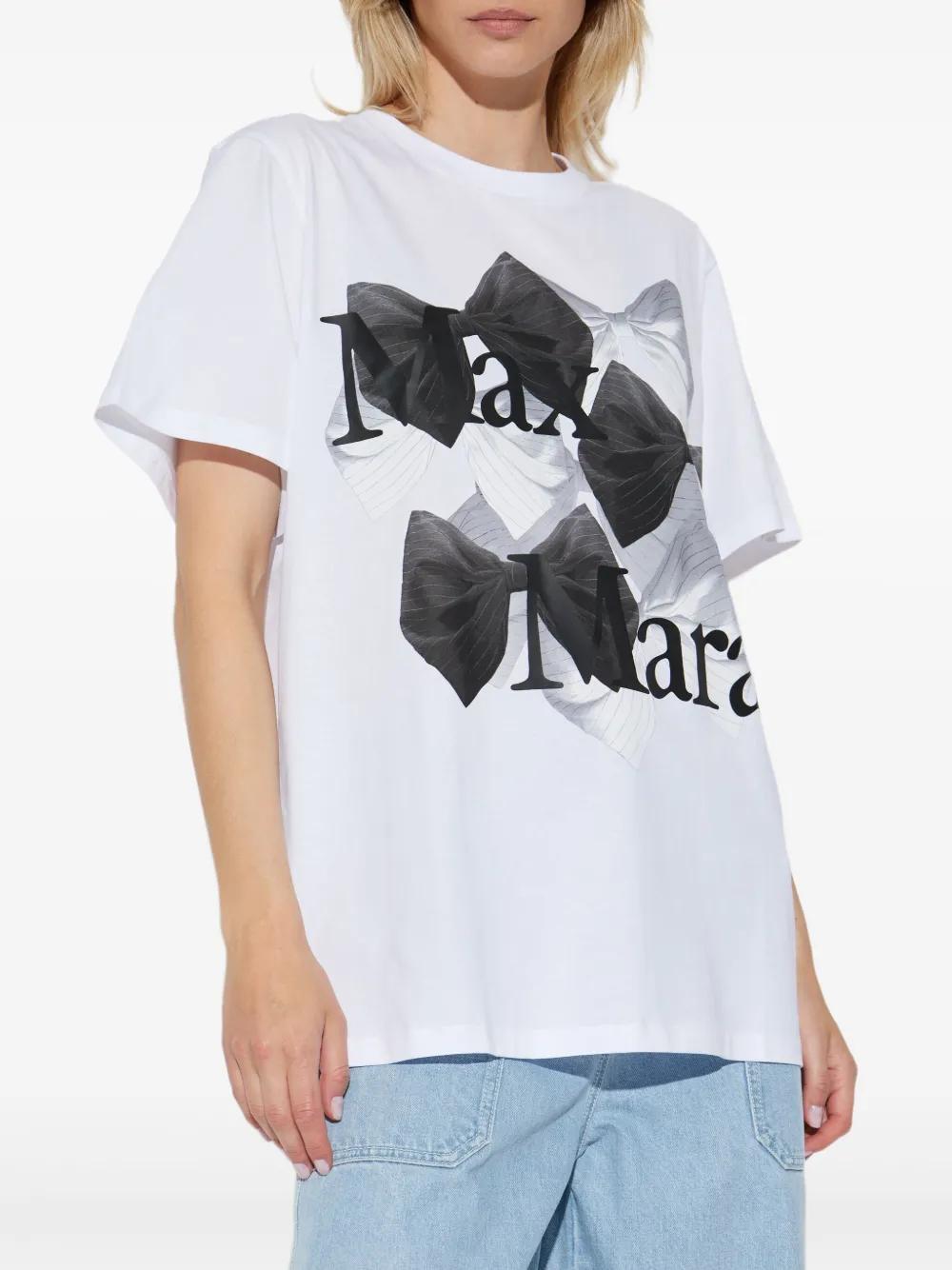 【関税＆送料込み】Max Mara Bow-Print Cotton T-Shirt Clothi 関税＆送料込み】Max Mara Bow-Print Cotton T-Shirt Clothi