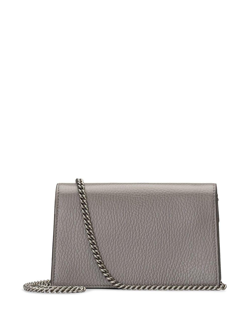 Gucci Dionysus Leather Super Mini Bag in Grey (Gray) - Lyst
