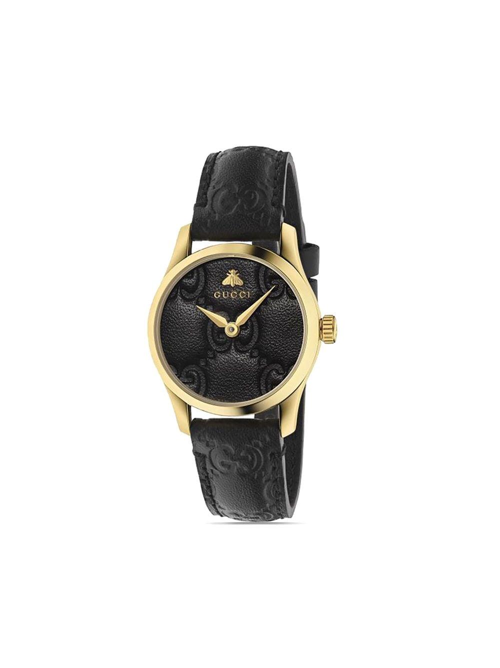 Gucci black strap watch sales