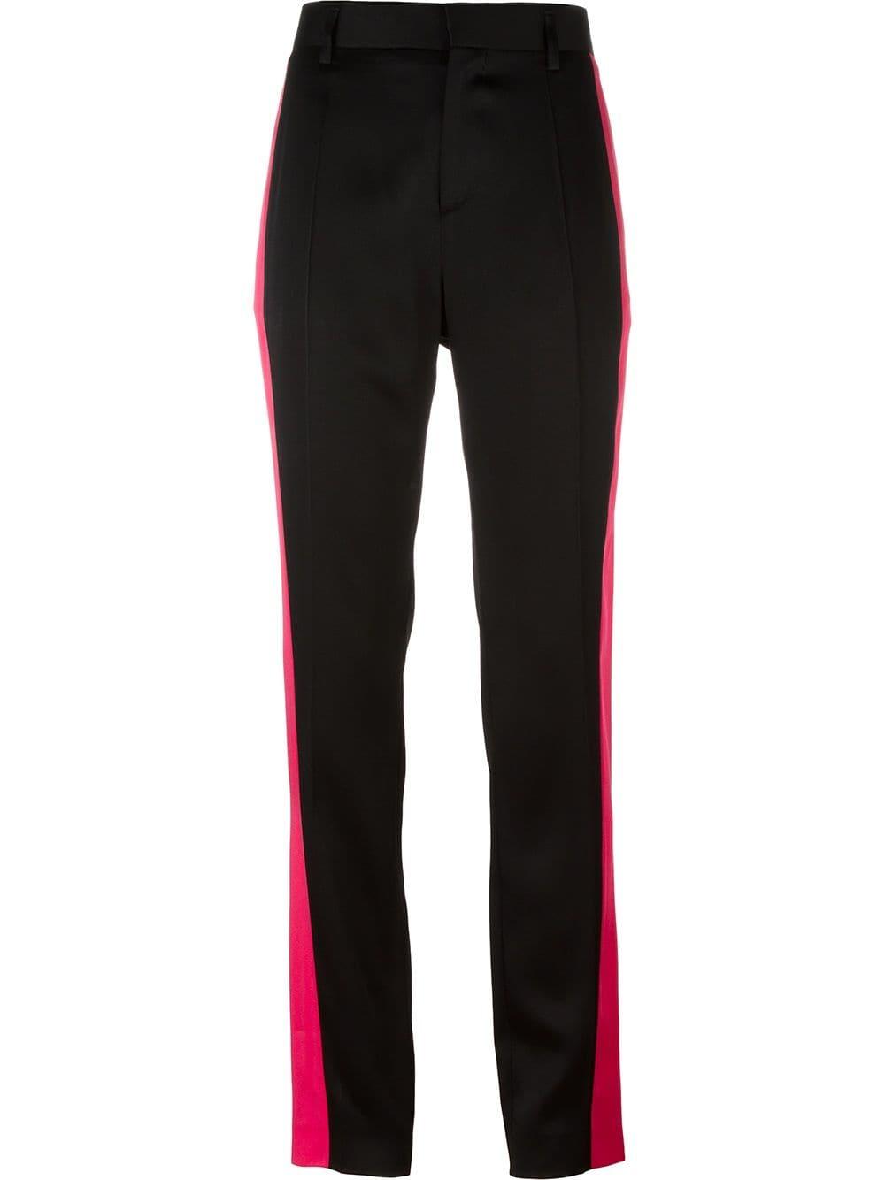 black side stripe trousers