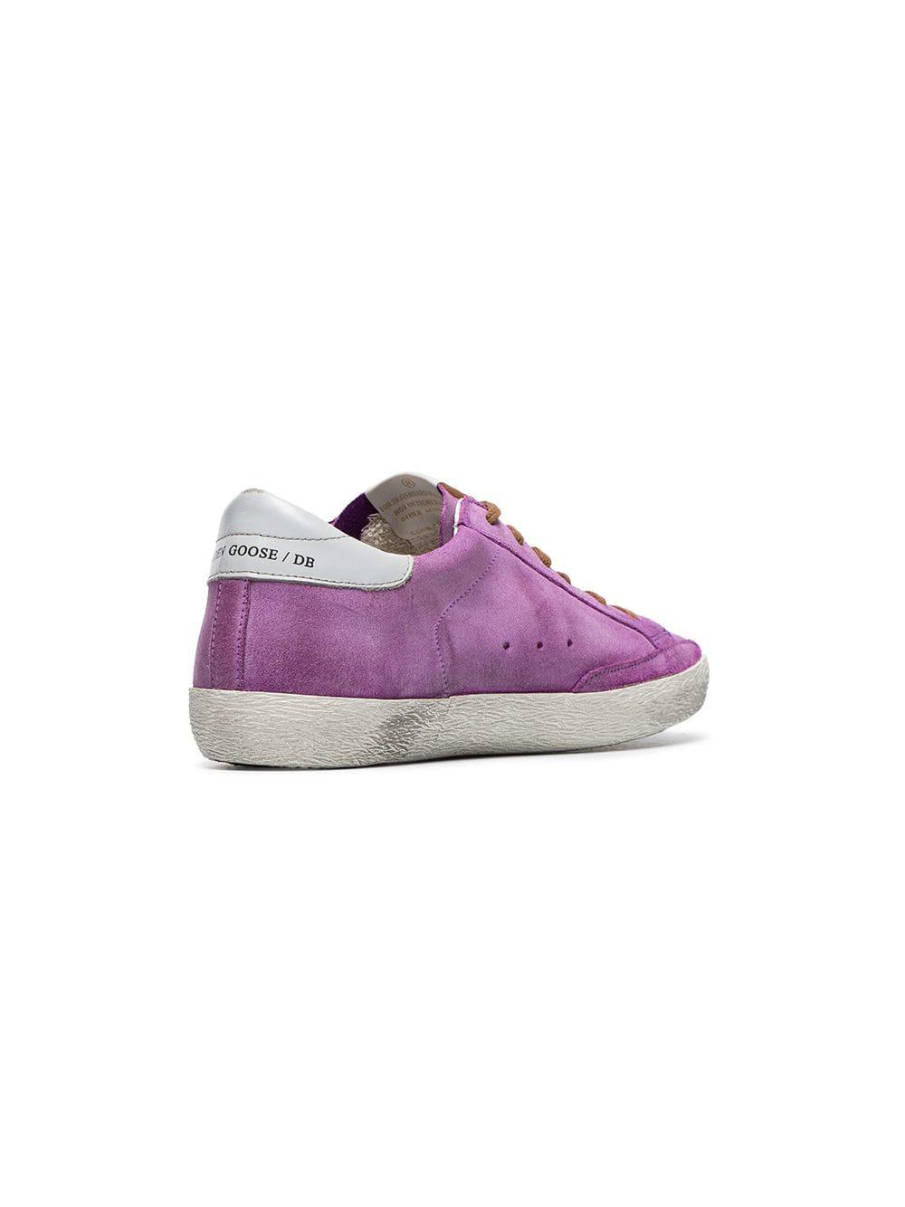 Golden Goose Deluxe Brand Goose Purple Superstar Suede Sneakers Lyst