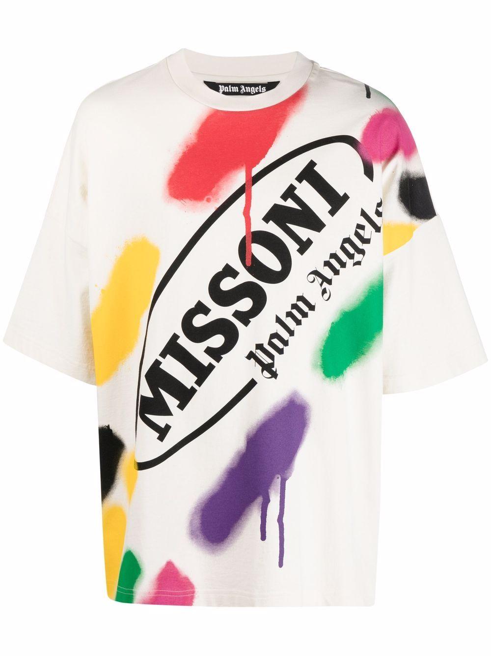 Palm Angels Xmissoni Sport Loose Tee in White for Men | Lyst