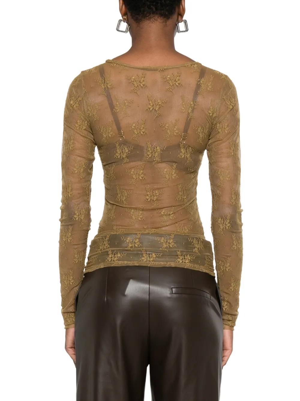 Imperial Top In Pizzo Manica Lunga Top A Manica Lunga Da Donna Di