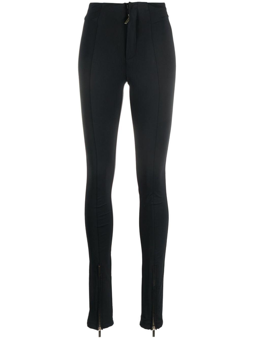 Maison Close Cut-out High-waisted leggings in Blue
